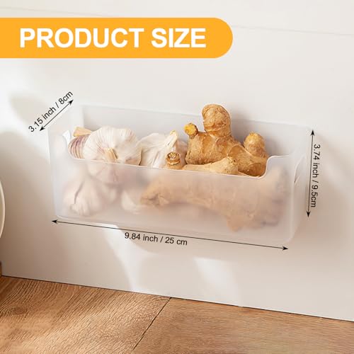 IGUOCY 3 Pcs Kitchen Cabinet Door Organizer Adhesive Mount Inside Cabinet Door Storage Under Sink Storage Shelf for KitchenBathroomOffice Transparent - Image 3