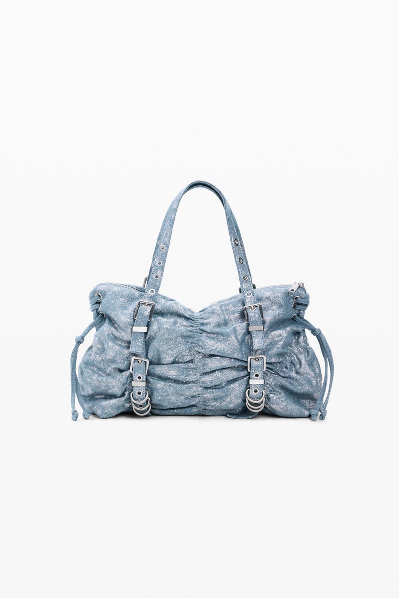DESIGUAL Medium shoulder bag made of denim fabric - Image 4