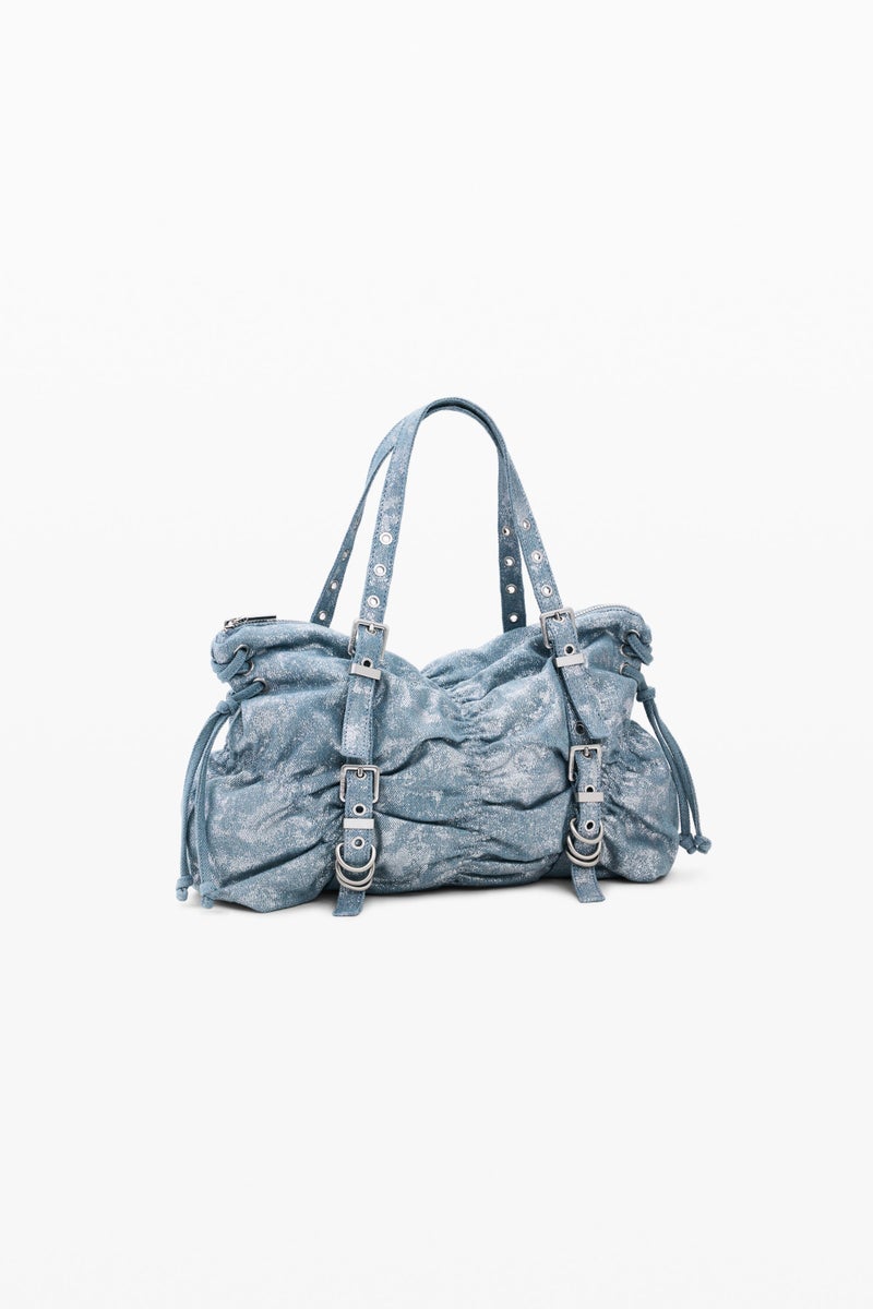 DESIGUAL Medium shoulder bag made of denim fabric - Image 3