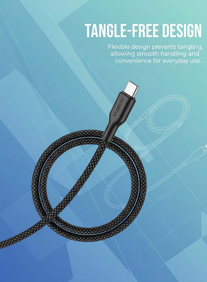 أورايمو كابل شحن فائق المتانة مضفر USB-C إلى Lightning 1م 45 واط - - Image 5