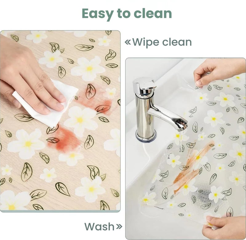 IMPERSE Fridge Mats, Shelf Liner for Kitchen Cabinets – Non-Slip Kitchen Drawer & Refrigerator Liner – Waterproof, Washable Cabinet Mat, Easy to Cut & Install | 45 x 300 cm (Black Leaf) - Image 5