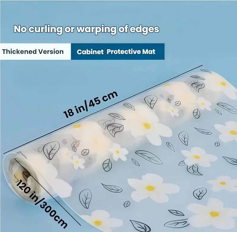 IMPERSE Fridge Mats, Shelf Liner for Kitchen Cabinets – Non-Slip Kitchen Drawer & Refrigerator Liner – Waterproof, Washable Cabinet Mat, Easy to Cut & Install | 45 x 300 cm (Black Leaf) - Image 2