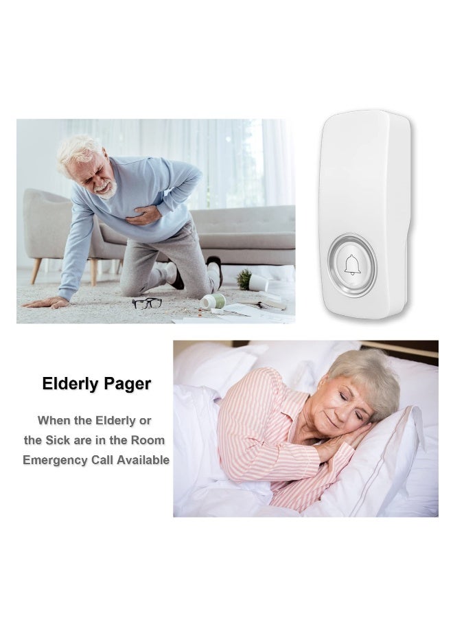 Wireless Doorbell Door Bell Ringer Wireless with 38 Melodies Adjustable Volume Quiet Modes Plug and Play 1 Receiver1 Waterproof Push on for house office classroom - Image 5