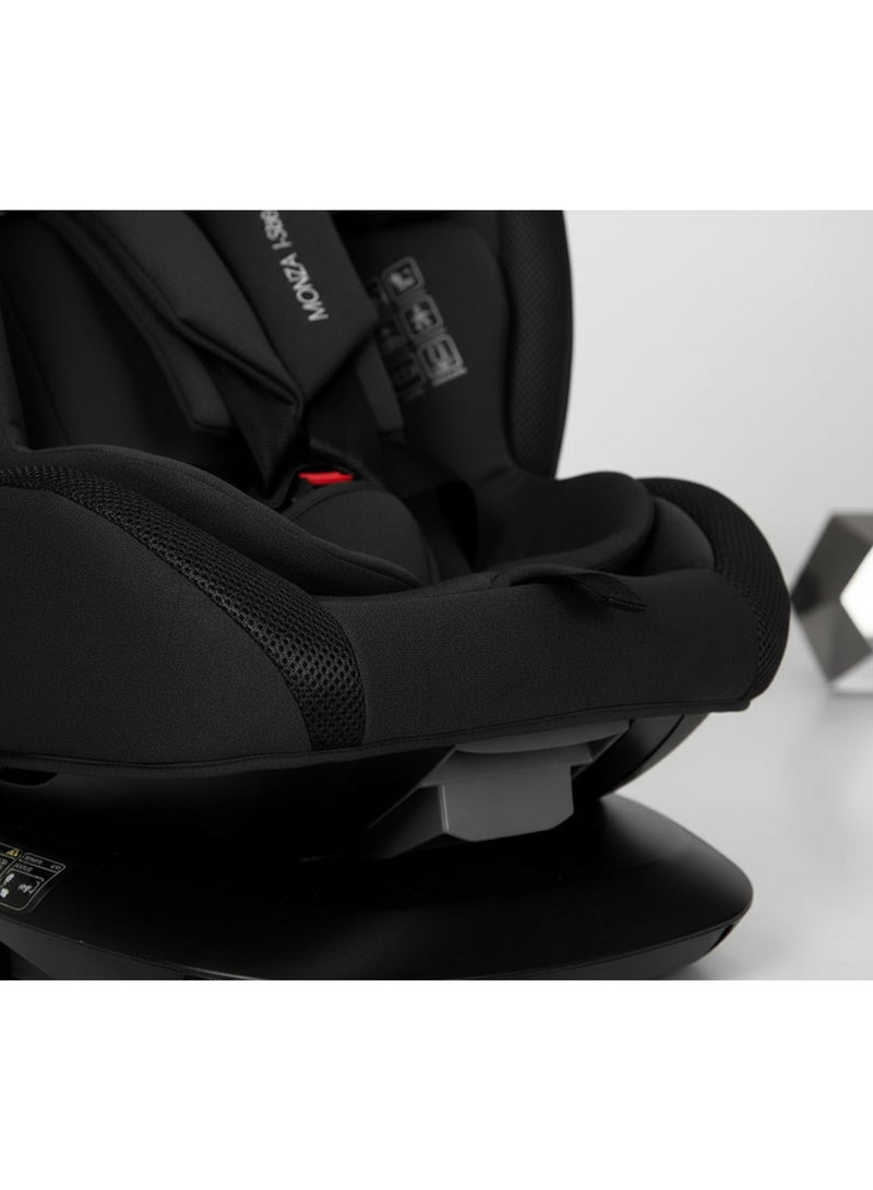 Lorelli Motion ISOFIX Car Seat, Group 0+/1/2/3 (0–36 kg) – Adjustable, 360° Rotating, Reclining Baby & Toddler Seat, Black - Image 3
