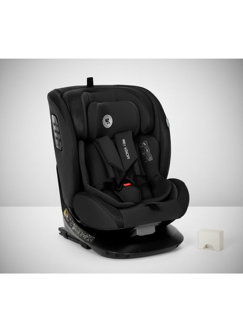 Lorelli Motion ISOFIX Car Seat, Group 0+/1/2/3 (0–36 kg) – Adjustable, 360° Rotating, Reclining Baby & Toddler Seat, Black - Image 1