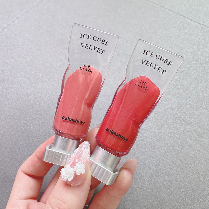 Kakashow Transparent Pigment Ice Velvet Lip Glaze Matte Lipstick Lip Gloss Pure To White Not Easy To Stick Cup Lipstick - Image 2