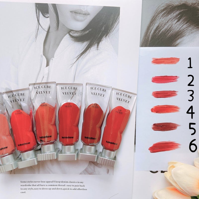 Kakashow Transparent Pigment Ice Velvet Lip Glaze Matte Lipstick Lip Gloss Pure To White Not Easy To Stick Cup Lipstick - Image 4
