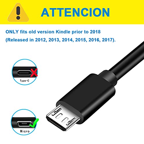 SIOCEN 6FT Micro USB Cable for Fire Tablets Older Generation (1st-8th Generation,See Product Picture & Compatibility List Below) HD 10 & Kids 4th 5th 6th 7th 8th Charging Charger Cord for Amazon Kindle Fire - Image 2