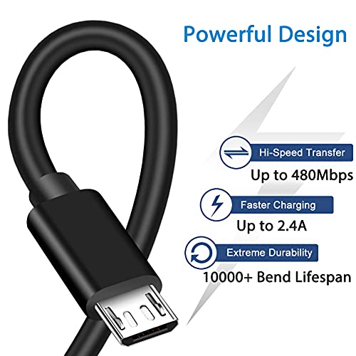 SIOCEN 6FT Micro USB Cable for Fire Tablets Older Generation (1st-8th Generation,See Product Picture & Compatibility List Below) HD 10 & Kids 4th 5th 6th 7th 8th Charging Charger Cord for Amazon Kindle Fire - Image 4