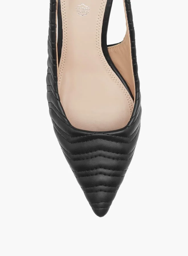 Paprika Women's Quilted Slingback Mules with Block Heel