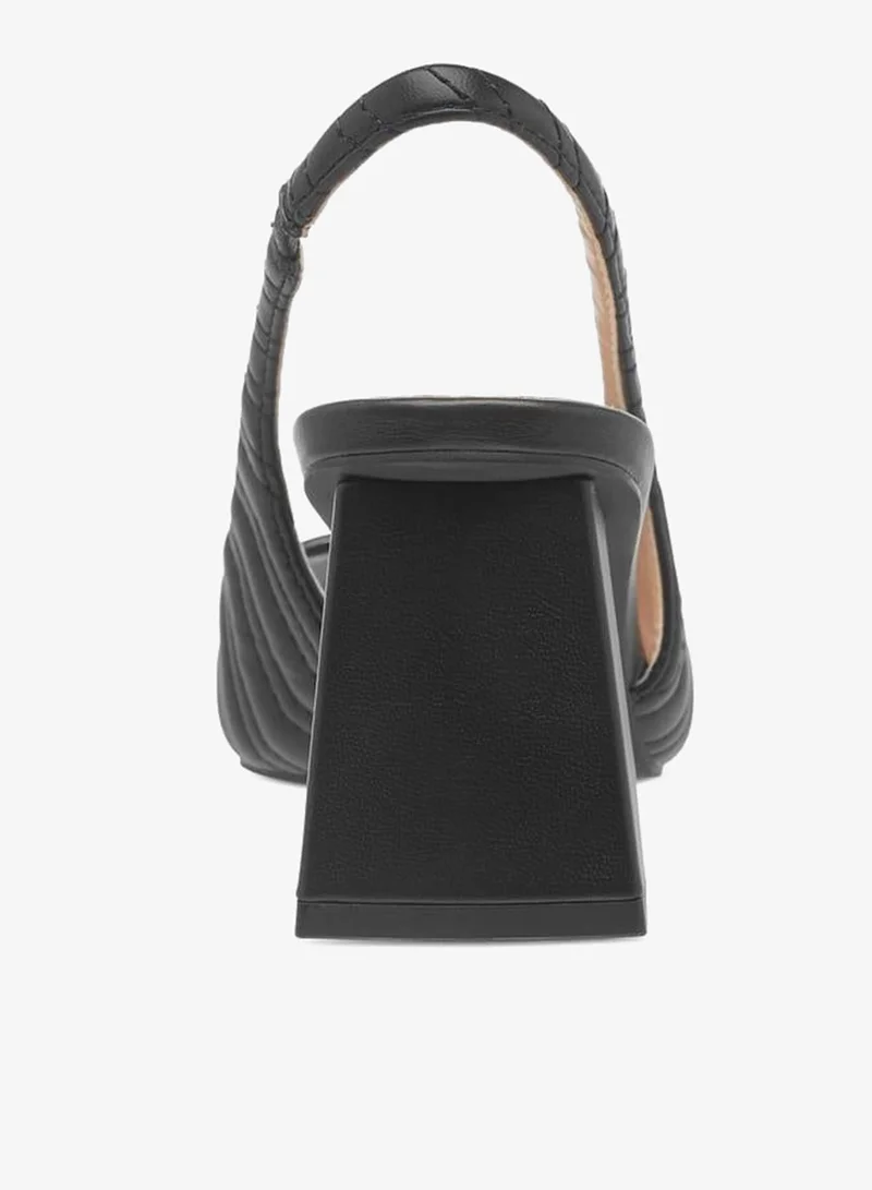 Paprika Women's Quilted Slingback Mules with Block Heel Ramadan Collection
