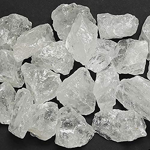 Zenkeeper 1 Lb Rough Clear Quartz Stone Bulk - Large Raw Clear Quartz Crystal Natural Clear Quartz Chunks Natural Crystals Healing Stones - Image 1