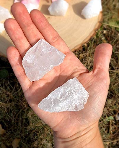Zenkeeper 1 Lb Rough Clear Quartz Stone Bulk - Large Raw Clear Quartz Crystal Natural Clear Quartz Chunks Natural Crystals Healing Stones - Image 2