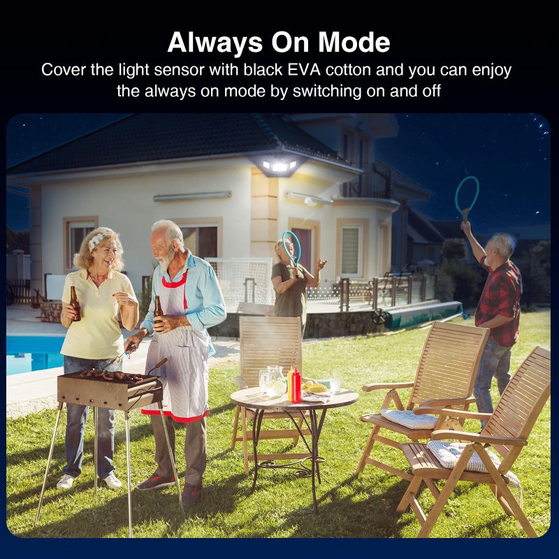 Onforu 100w Dusk to Dawn Outdoor Lighting,11000LM Led Outdoor Light from Dusk Till Dawn,Super Bright Flood Light,IP66 Waterproof Exterior Security Black Light Fixture,3 Heads Photocell for Garage,Yard - Image 4