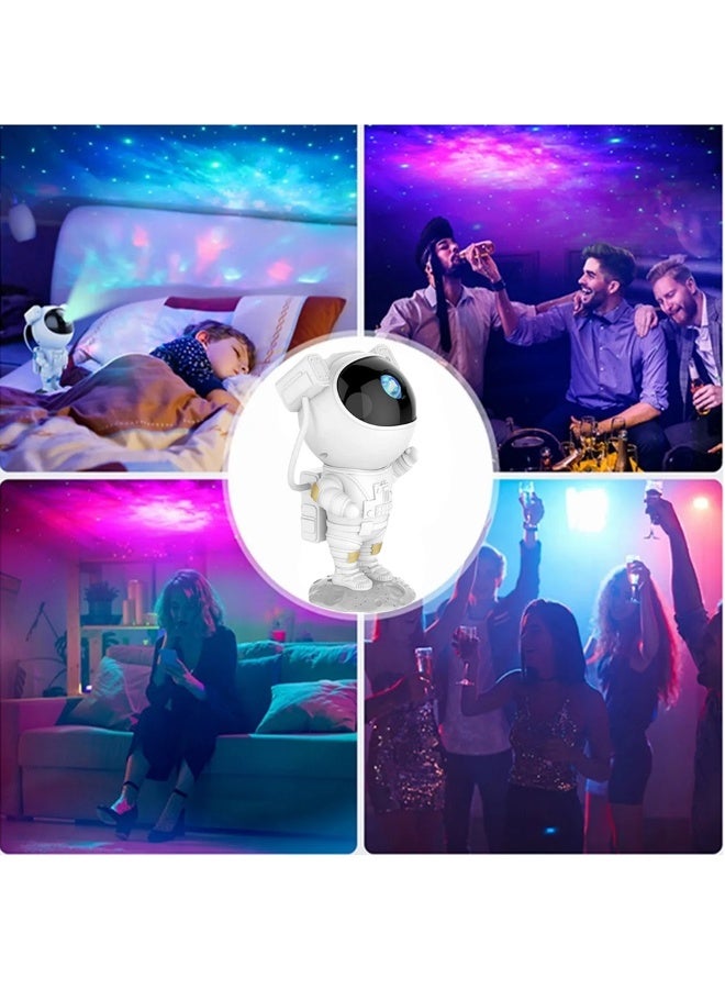 Star Projector Galaxy Night Light Astronaut Starry Nebula Ceiling LED Lamp Kids Room Decor Aesthetic 360°Rotation Magnetic Head Light