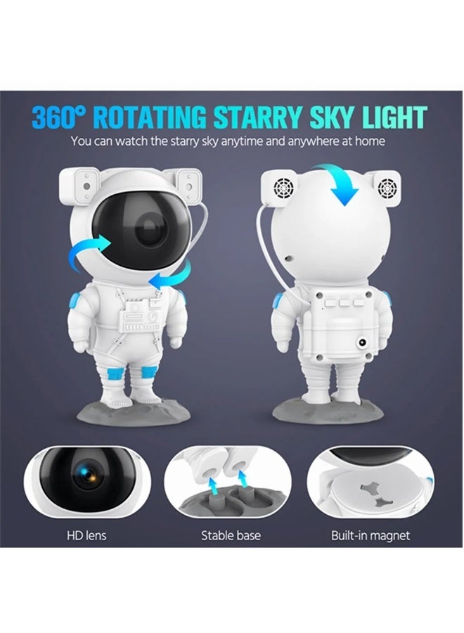 Star Projector Galaxy Night Light Astronaut Starry Nebula Ceiling LED Lamp Kids Room Decor Aesthetic 360°Rotation Magnetic Head Light