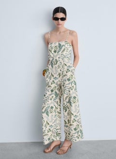 MANGO Printed Jumpsuit With Bow  - Image 1