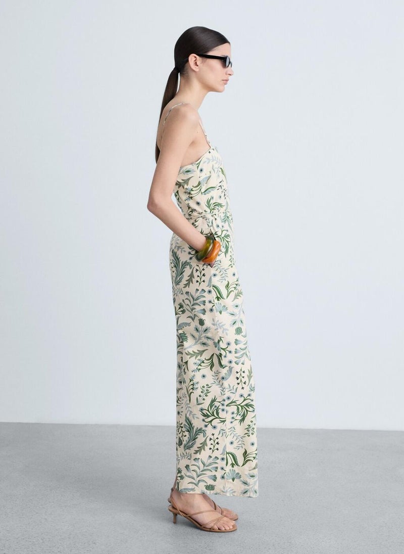MANGO - Printed Jumpsuit With Bow - Image 1