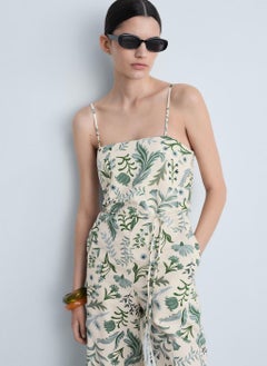 MANGO Printed Jumpsuit With Bow  - Image 4