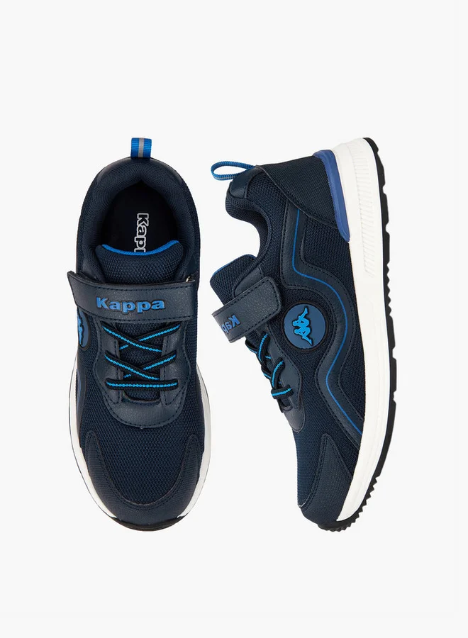 Kappa Boys' Panelled Sports Shoes with Hook and Loop Closure