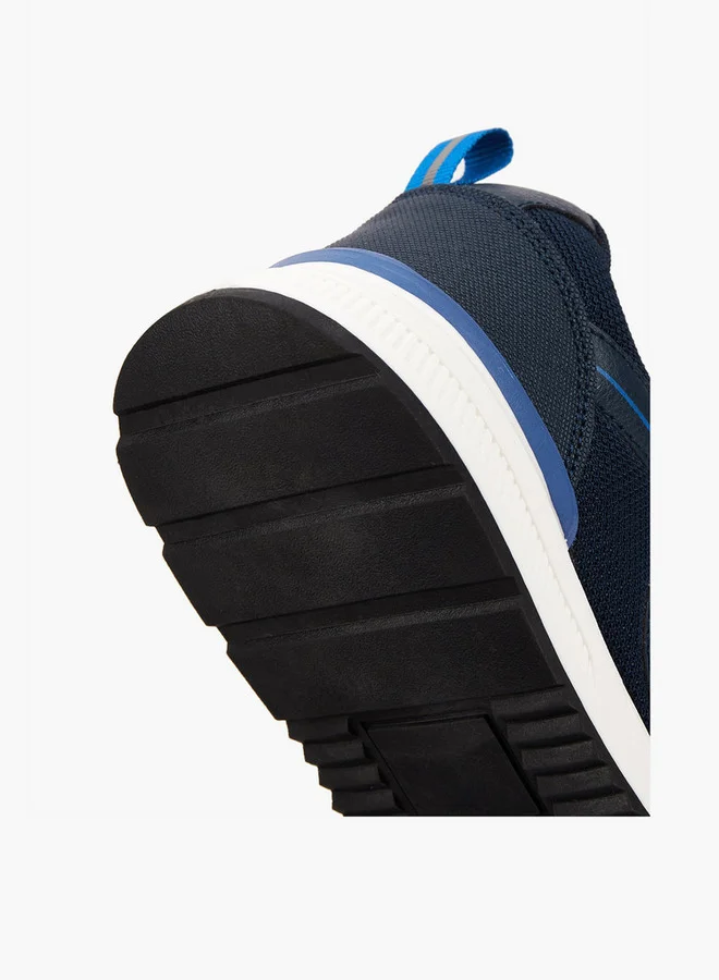 Kappa Boys' Panelled Sports Shoes with Hook and Loop Closure