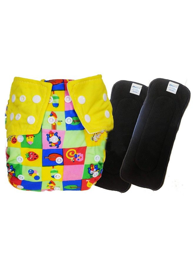 BabyMoon (Set Of 31 Cloth Diaper With 2 5Layesr Bamboo Insert) Premium Adjustable Reusable Washable Cloth Diaper For Baby - Image 1