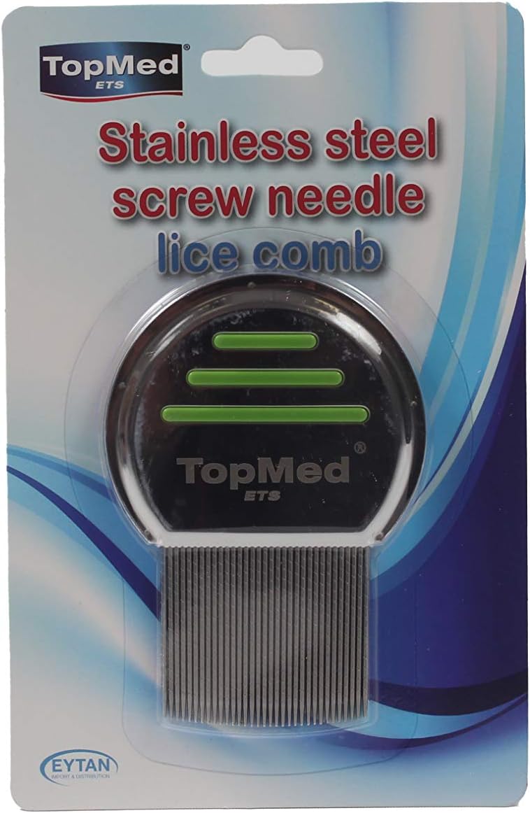 TOPMED ETS مشط قمل من الفولاذ المقاوم للصدأ مع إبرة لولبية 1 قطعة - Image 2