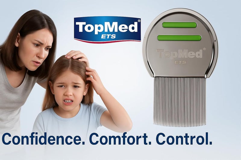 TOPMED ETS مشط قمل من الفولاذ المقاوم للصدأ مع إبرة لولبية 1 قطعة - Image 5