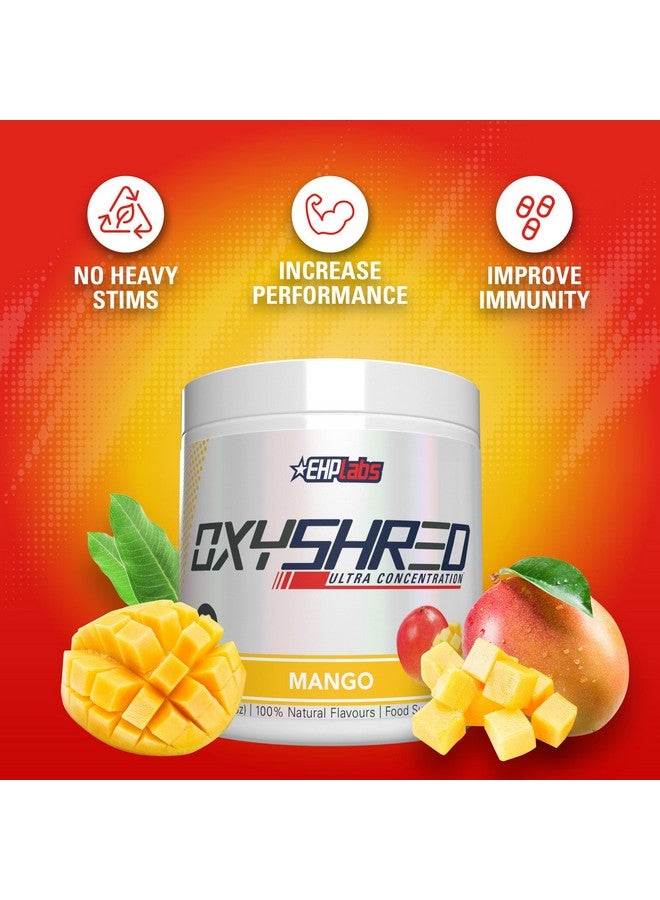 EHP Labs OxyShred Pre Workout Powder - Preworkout Powder with L Glutamine & Acetyl L Carnitine, Energy Boost Drink - Mango, 60 Servings - Image 4