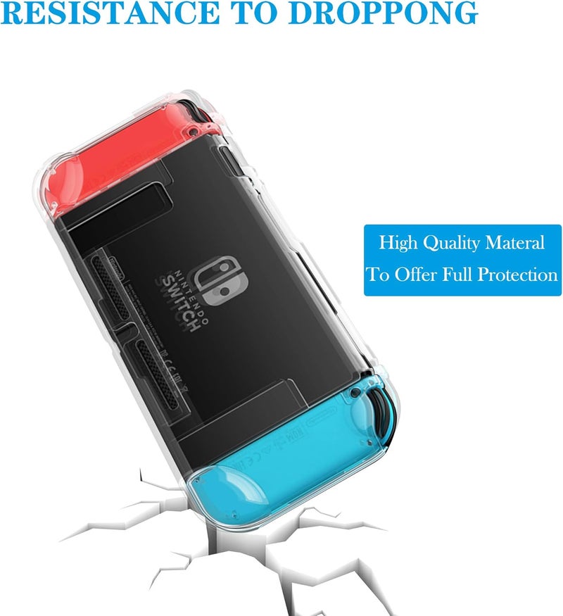 FANPL Dockable Clear Case for Nintendo Switch, Protective Case Cover for Nintendo Switch and Joy Con Controller- Crystal Clear - Image 4