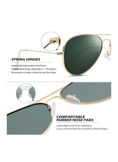 Signature Aviator Sunglass - 3025 Gold 58 - Lens Size: 58 mm - Gold  - Image 5