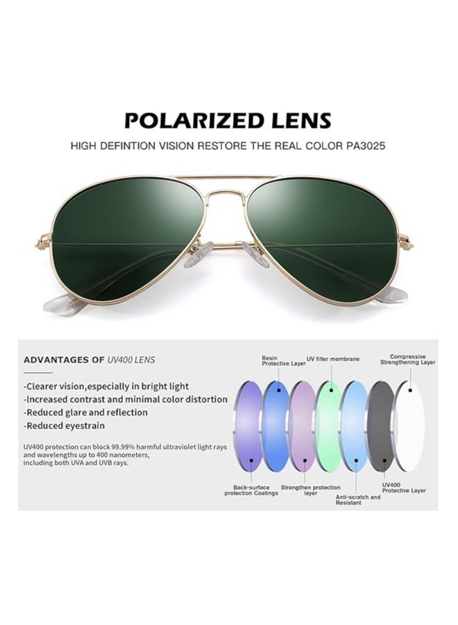 سيجنتشر نظارة شمسية أفياتور - 3025 ذهبي 58 - مقاس العدسة: 58 ملم - ذهبي - Image 3