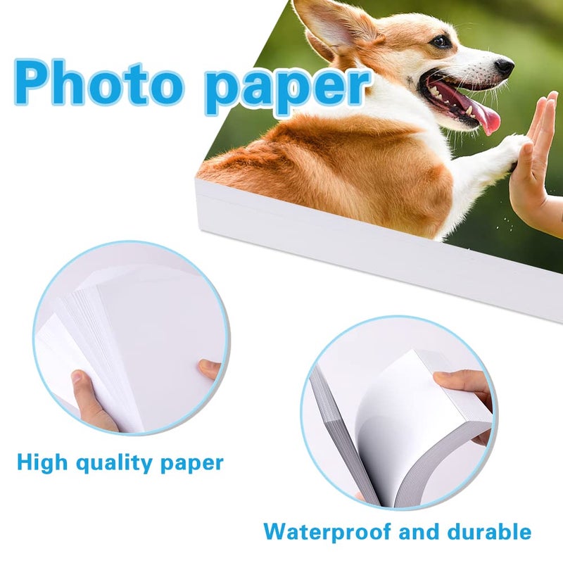 Veroave 100 Sheets Photo Paper  4"" X 6"" Premium Glossy Photo Paper Picture Paper 180 Gsm Printer Brochure Paper Glossy  Office Supplies  1St Birthday Photo Banner - Image 3