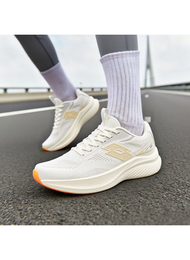 Lotto Men's Casual Couple Shoes Carbon Plate Shock Absorption Breathable Professional Racing Sports Running Shoes Men 330 Ivory Size 39 - Image 3