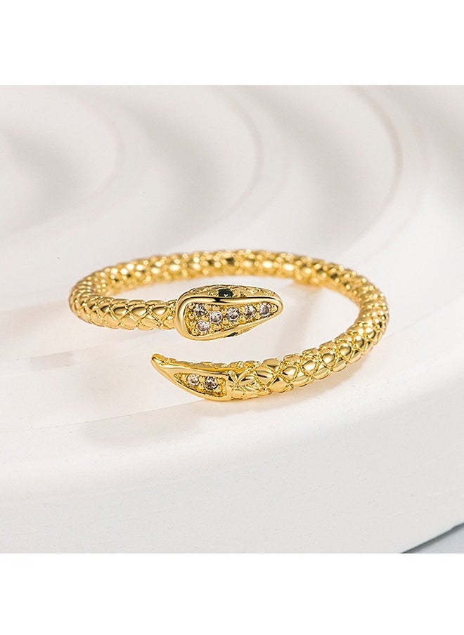 Beyond Snake Twistable Ring, 14K Gold Plated Anti Fading Titanium Ring, Luxury Gold Ring for Women (Golden)  - Image 4