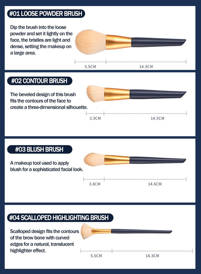 BEIRUI 12pcs Makeup Brushes with Makeup Brush Storage Tub Featuring High Quality Super Soft Bristles and Thick Aluminum Handle - Image 3