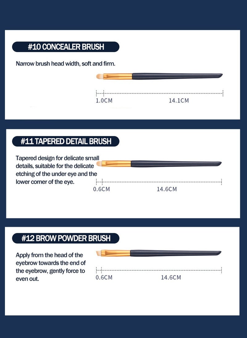 BEIRUI 12pcs Makeup Brushes with Makeup Brush Storage Tub Featuring High Quality Super Soft Bristles and Thick Aluminum Handle - Image 5