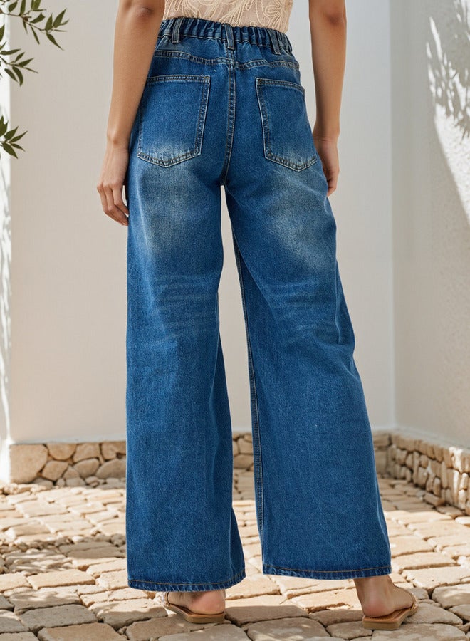 2Xtremz Straight Fit Jeans with Chain Detail and Pockets - Image 3
