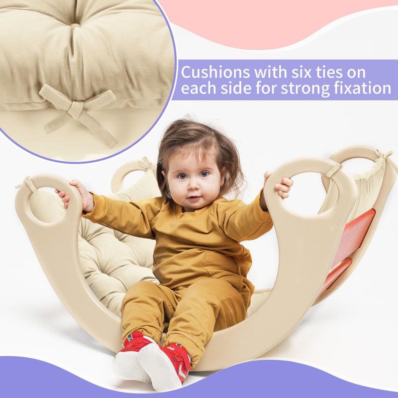 ROYALAY Premium Climbing Arch Set for Kids, Arch Cushion Floor Cushion Toddler Nap Mat (34 * 20 * 3 inch, Apricot) - Image 3