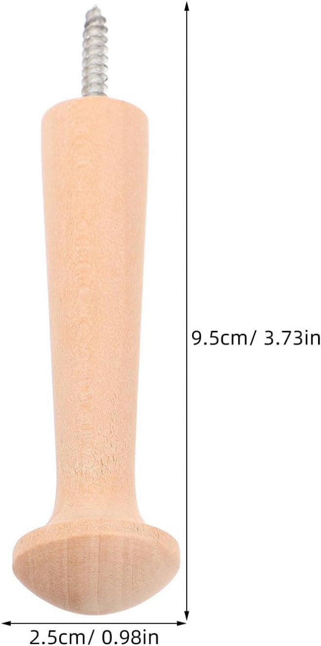10pcs Unfinished Wooden Shaker Pegs 3.8in Long Wood Wall Hooks Screw-in Utility Hangers for Coats Hats Keys Bags Towels Home Organization - Image 2