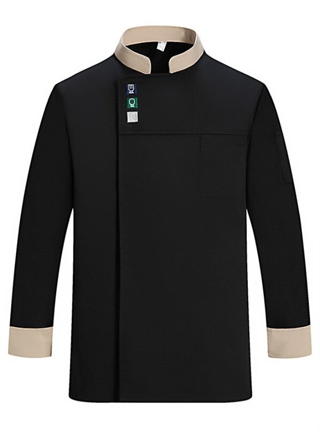 NIBEMINENT Chef Overalls Men and Women Autumn Long Sleeve Work Wear Baking Hotel Rear Kitchen Restaurant Canteen Dining  - Image 1