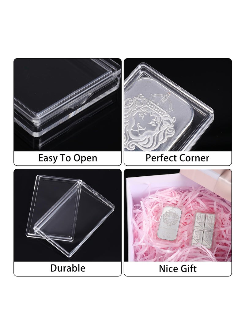 Clear Acrylic 1 oz Silver Bar Case, Silver Bar Holder Plastic Storage Organizer Box for 1oz Silver Bar 1 Troy Ounce Bar Collection of Coins, 30 Pcs - Image 3