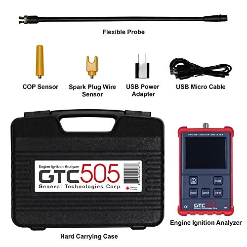 GTC GTC505 Engine Ignition Analyzer - Spark Diagnostics and Tachometer Readings for Marine, Motorcycle, and Automotive Mechanics, General Technologies Corp - Image 4