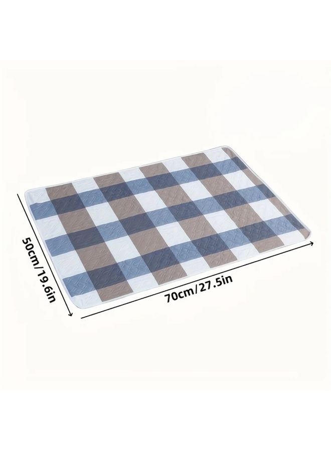 1pc Blue Washable 31.5x47.24in Leak Proof Mattress Protector for Elderly Pet Anti Leak Three Layer Bedding - Image 2