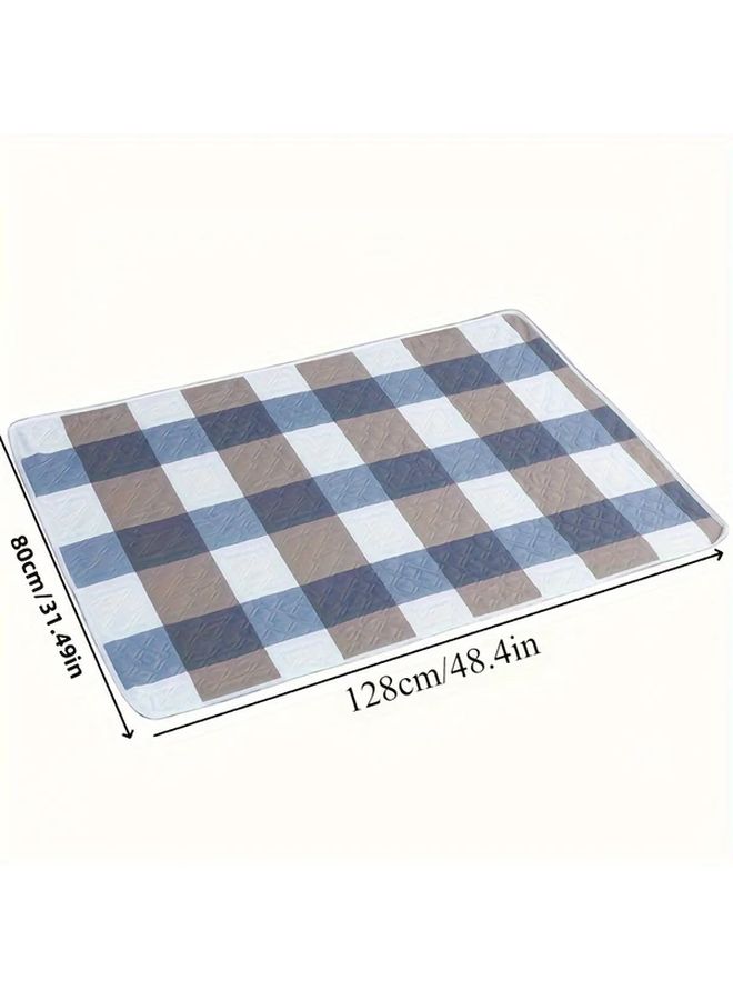 1pc Blue Washable 31.5x47.24in Leak Proof Mattress Protector for Elderly Pet Anti Leak Three Layer Bedding - Image 3