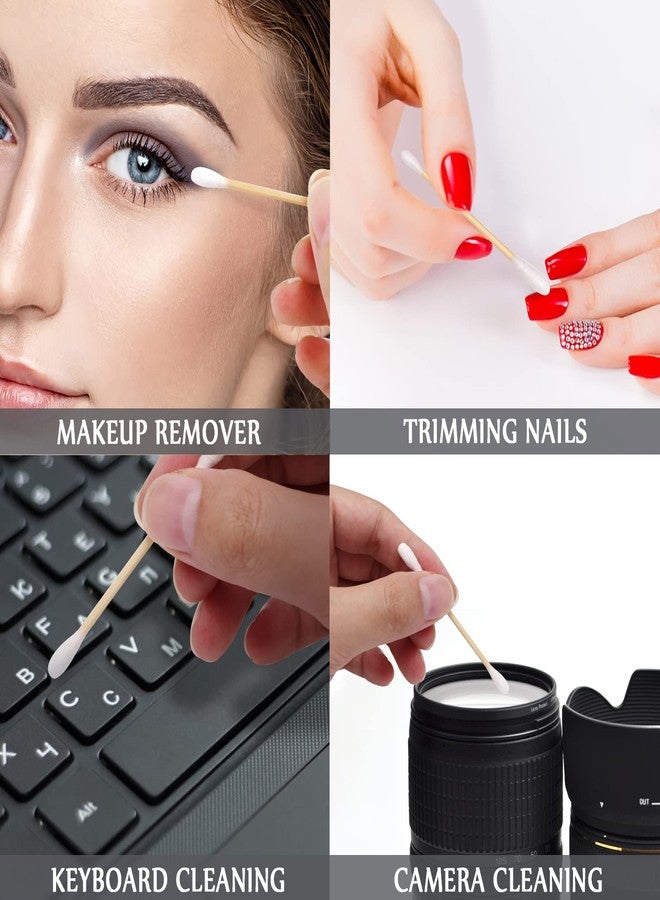 HQSLsund 200 Pack Cotton Swabs, Individually Wrapped Cotton Swab, Individually Wrapped Double Tipped Wooden Sticks for Ear, Make-up(4pcs per Bag, 200 Bags, Double Round End) - Image 5