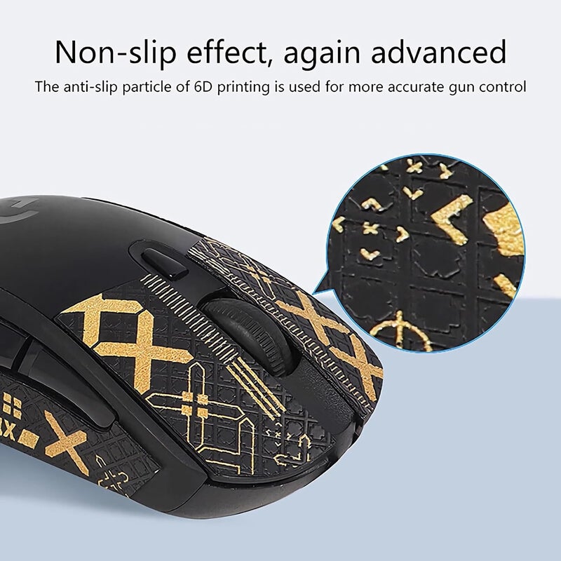 Mouse Grip Tape for G PRO WIRELESS/G PRO X SUPERLIGHT/2, Pre-Cut, Sweat-Resistant, Anti-Slip Professional Upgrade Kit for Enhanced Gaming Precision ((G PRO WIRELESS (GPW1) Gold)) - Image 5