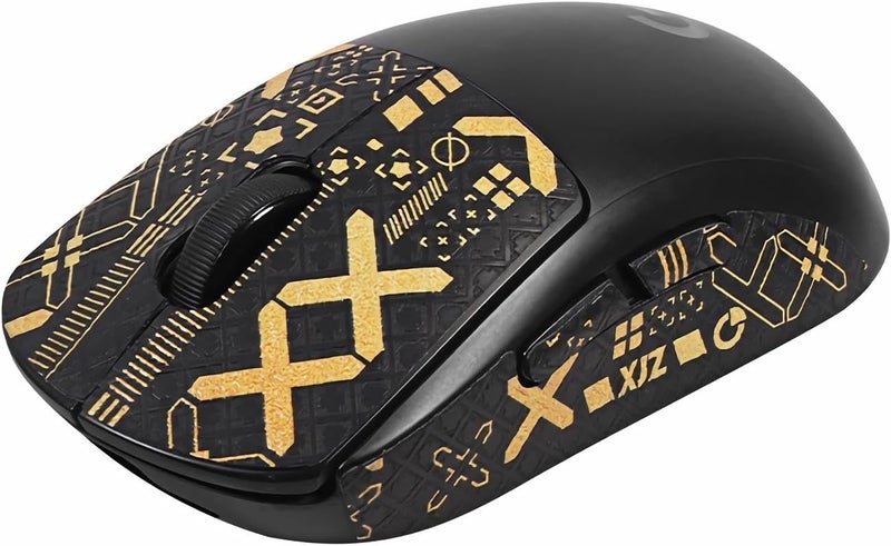 Mouse Grip Tape for G PRO WIRELESS/G PRO X SUPERLIGHT/2, Pre-Cut, Sweat-Resistant, Anti-Slip Professional Upgrade Kit for Enhanced Gaming Precision ((G PRO WIRELESS (GPW1) Gold)) - Image 1