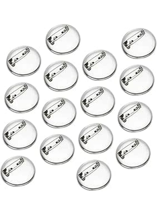 100Pcs Round Disc Brooch Pin Backs For Jewelry Making Crafts Name Tags Corsages - Image 1