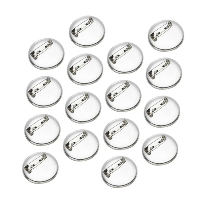 100Pcs Round Disc Brooch Pin Backs For Jewelry Making Crafts Name Tags Corsages - Image 2